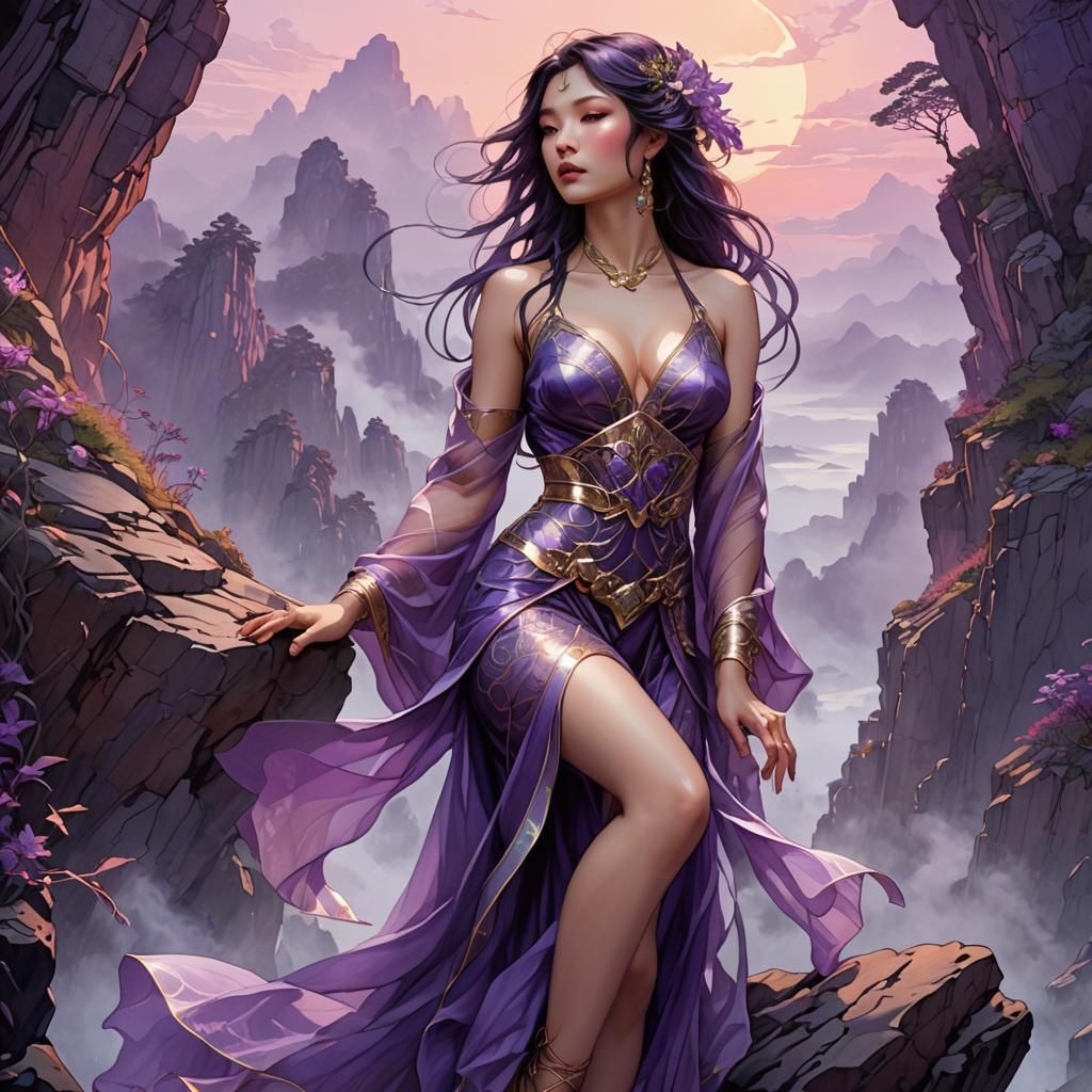 Dragon Fantasy Art Nouveau Illustration