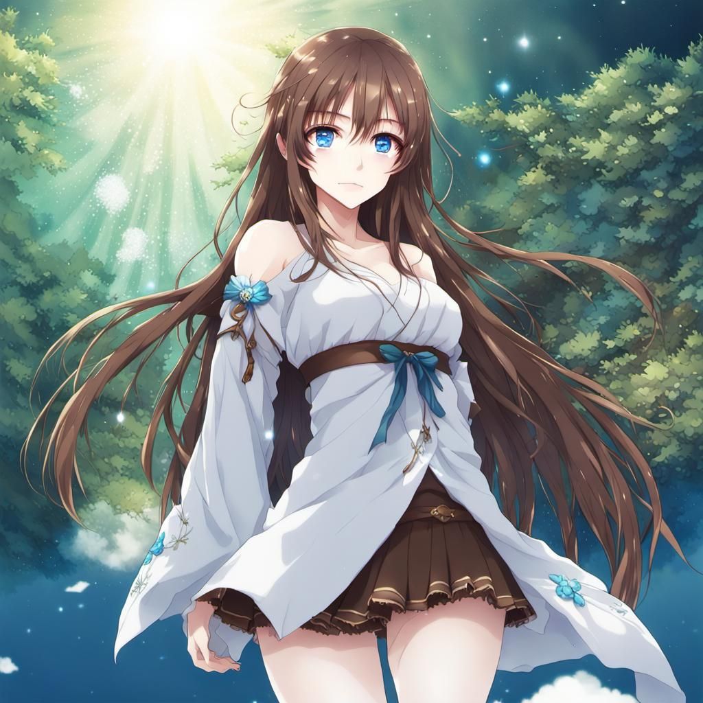 Goddess Gaia in Anime Style