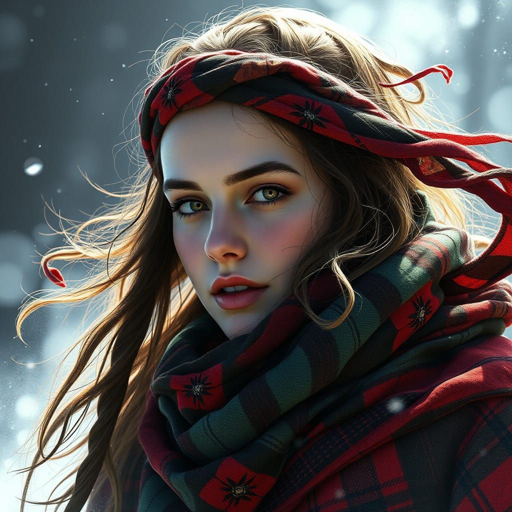 Gypsy Enchantress in Tartan Splendor