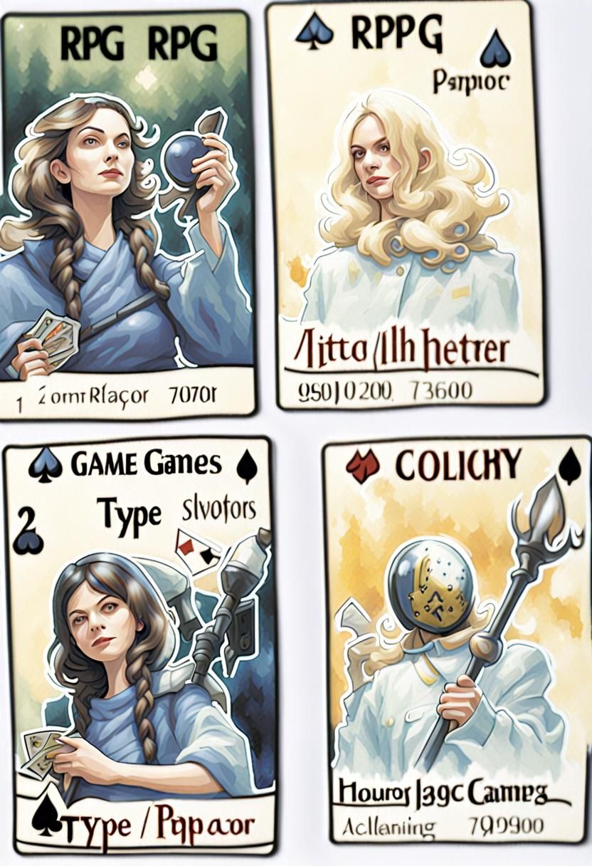 Collectible Trading Cards for RPG Parlor Game