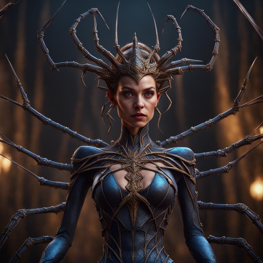 Spider Queen in Detailed Fantasy Concept Art