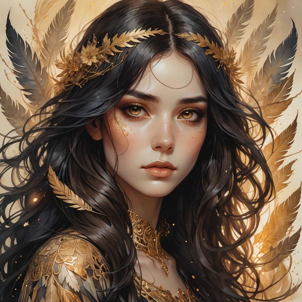 Glowing Portrait in Digital Art Style