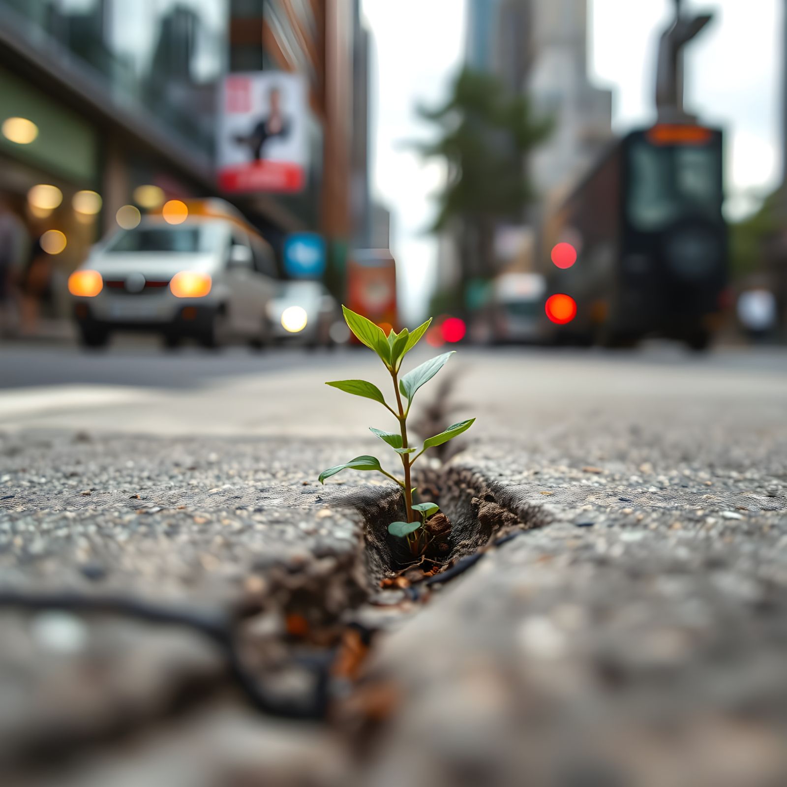Vibrant Urban Oasis in Concrete