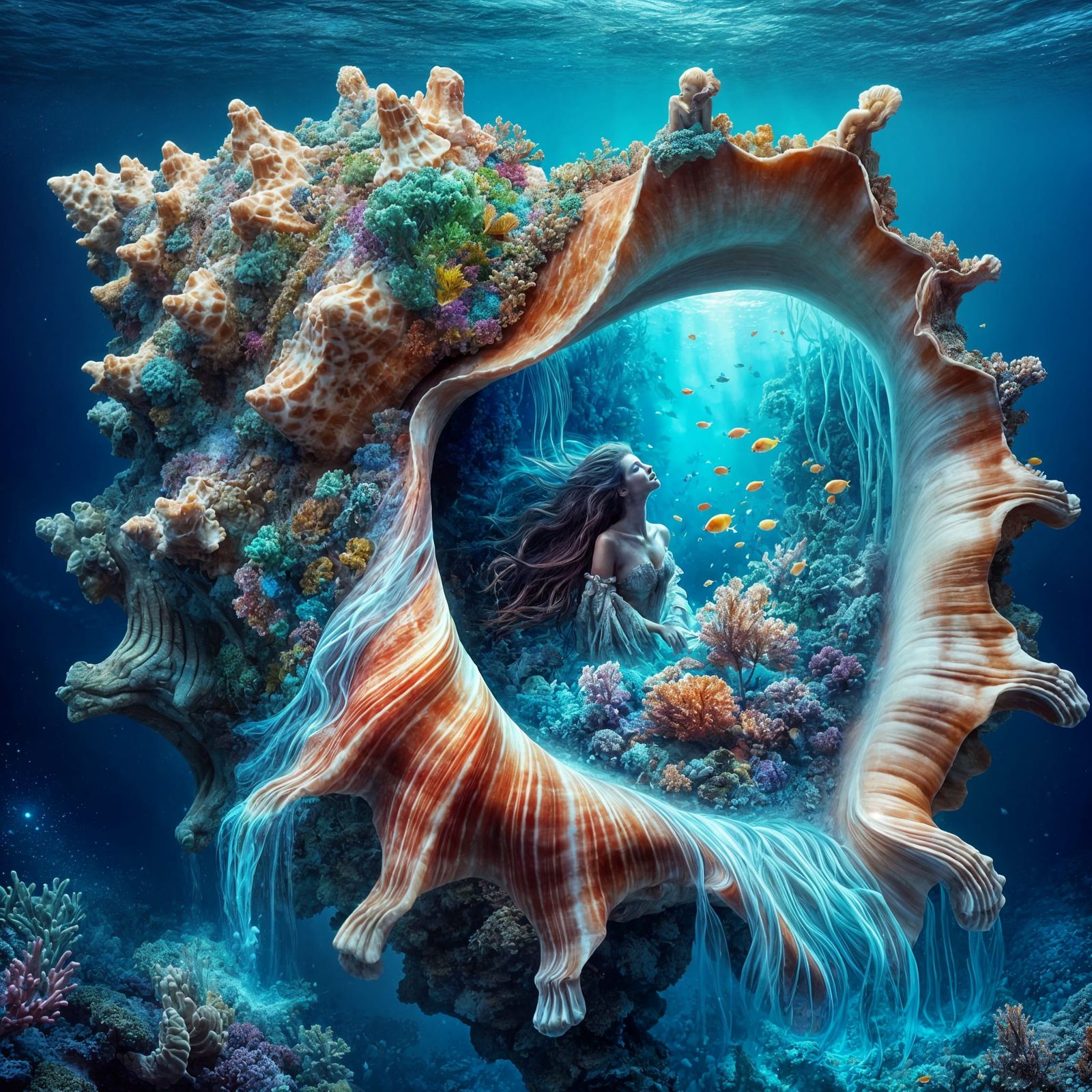Mermaid's Seashell: A Coral Reef Fantasy