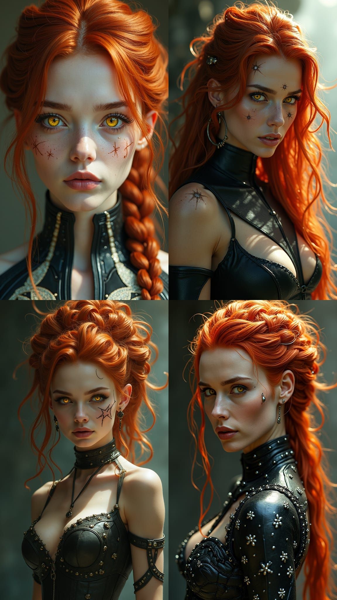 Riddick Universe Woman with Star Scars, Detailed Portrait