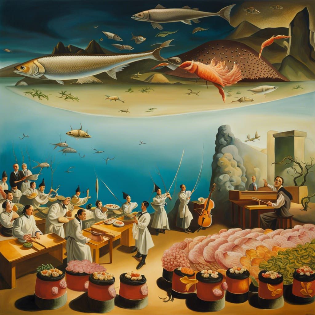 Surreal "Sushi Symphony" by Stella da Remo