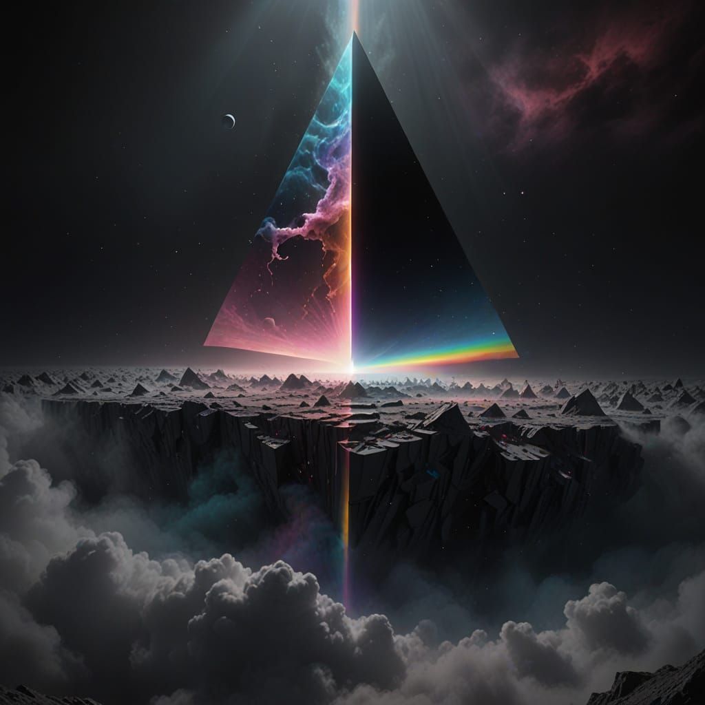 Dark Fantasy Prism Dispersing Light