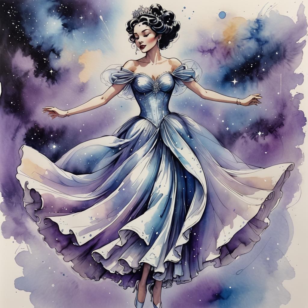 ghost lady dancing through space