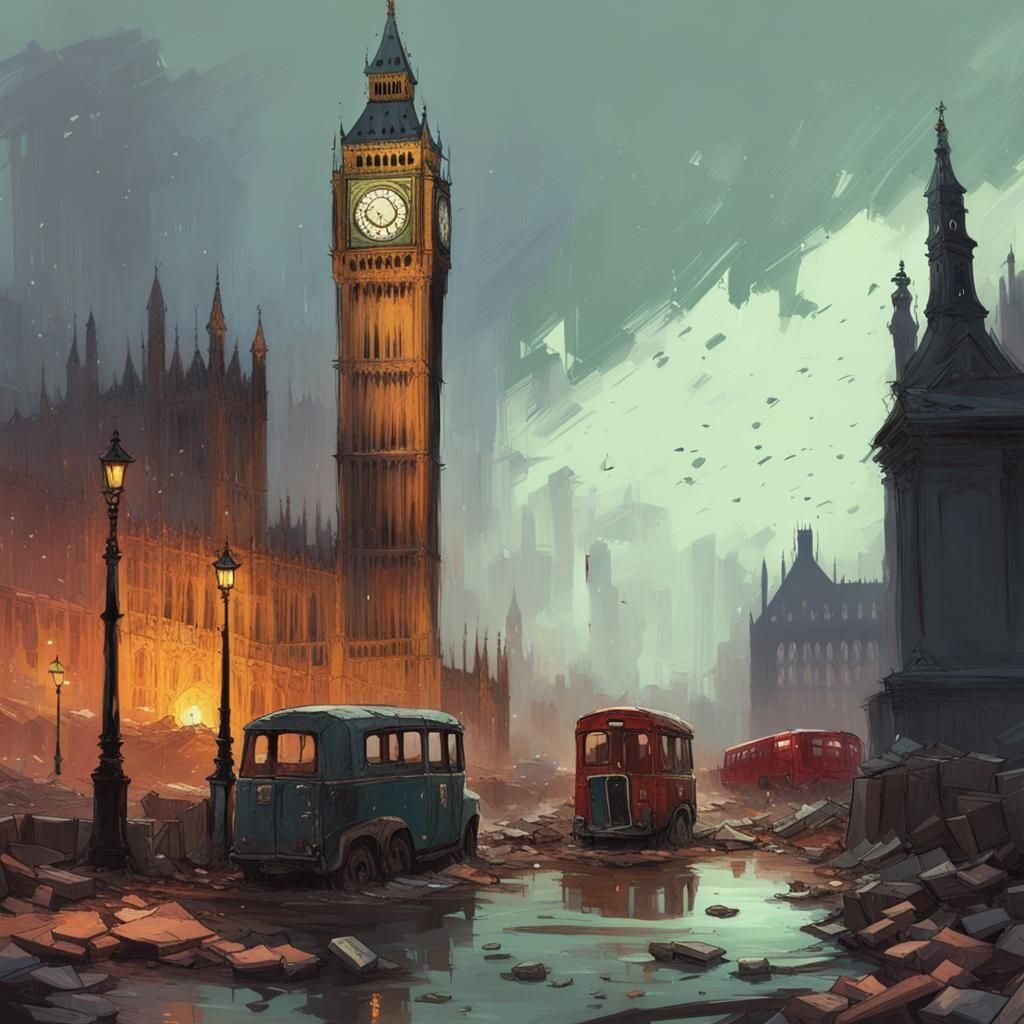 Apocalyptic Ruins of Westminster Bridge