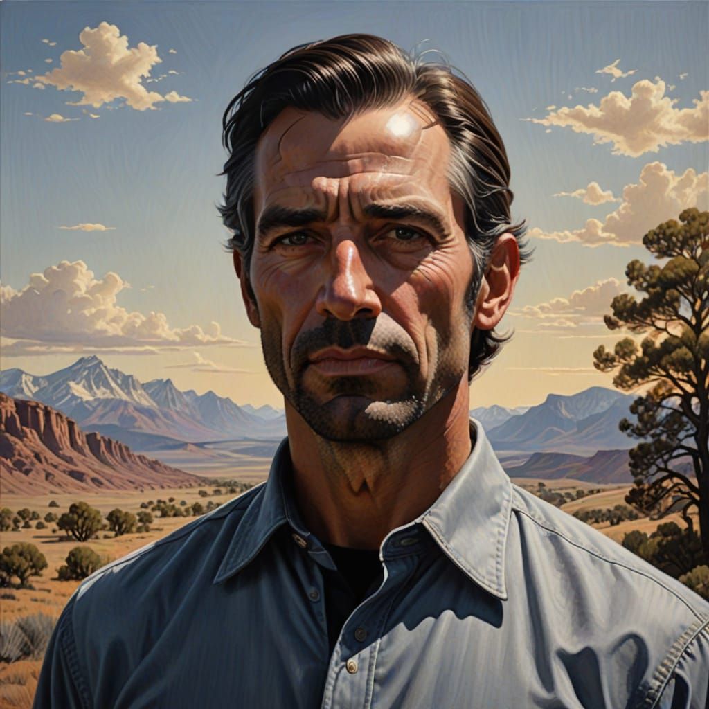 Hyper-Realistic Portrait of a Dashing American Gentleman