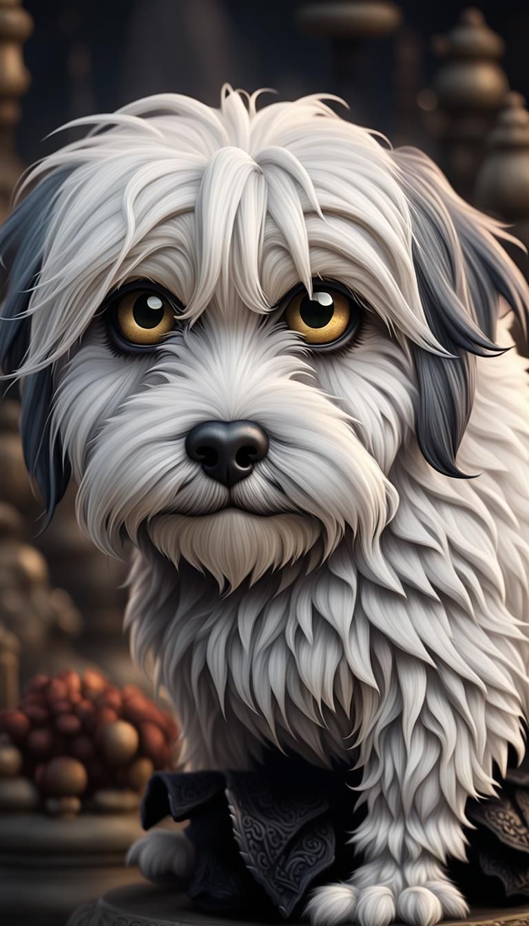 Chibi Lhasa Apso Goblin Muppet in 3D