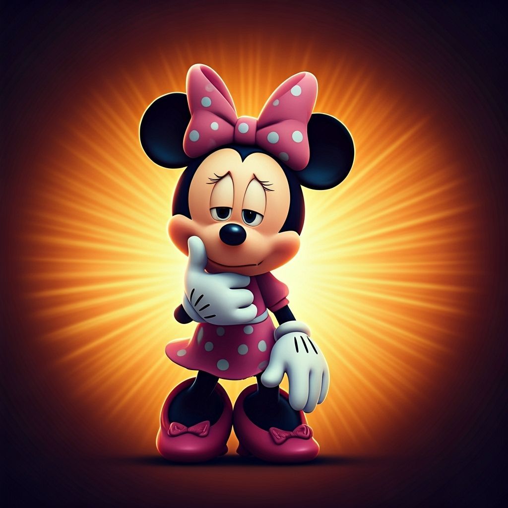 Minnie Mouse Sick with a Cold: 3D Digital Art