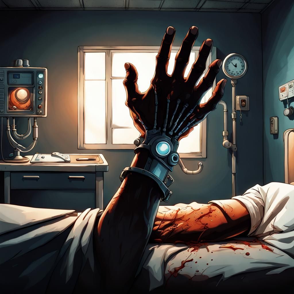 Creepy Possessed Hand with Broken Finger