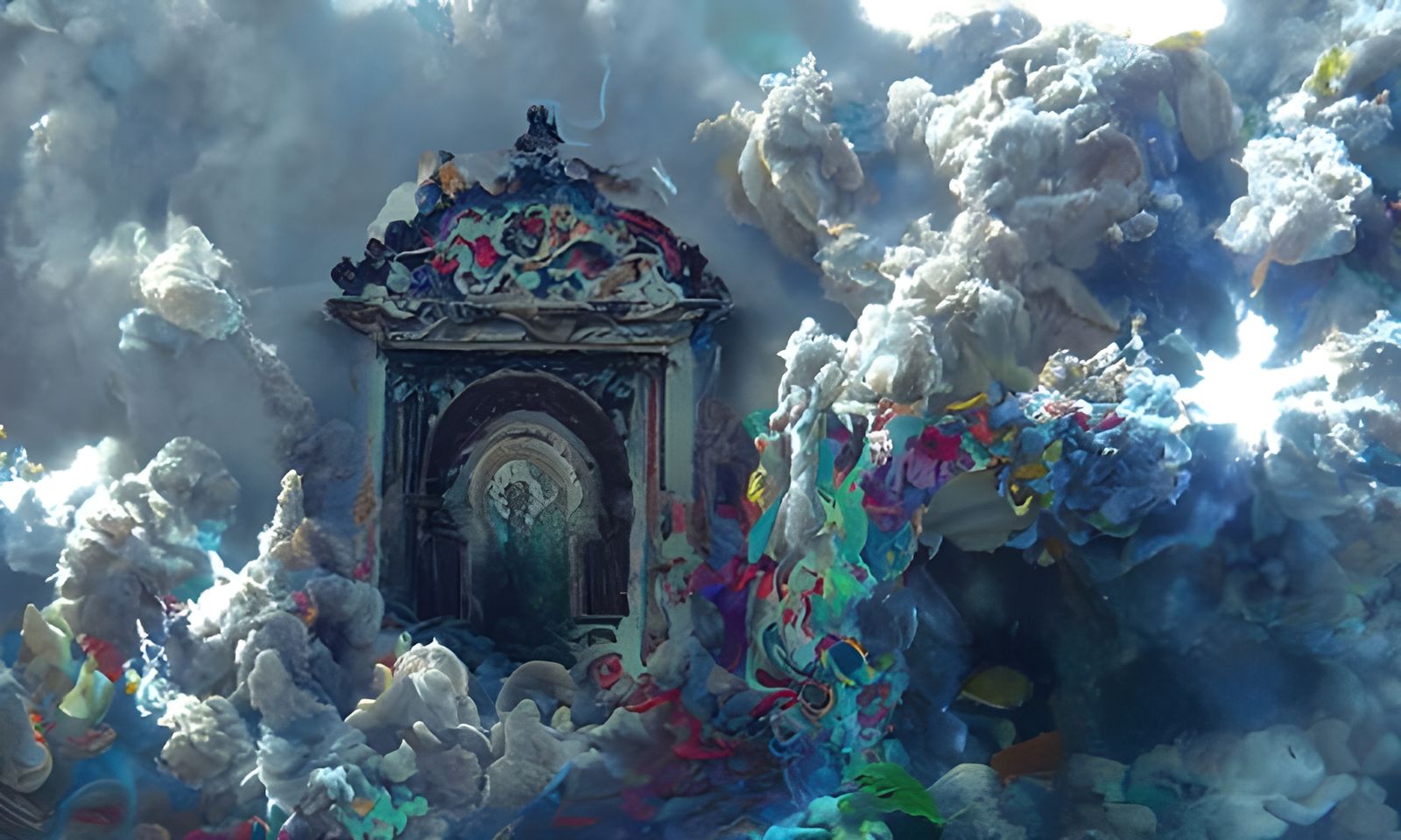 Baroque Altar with Exploding Cake in 8K