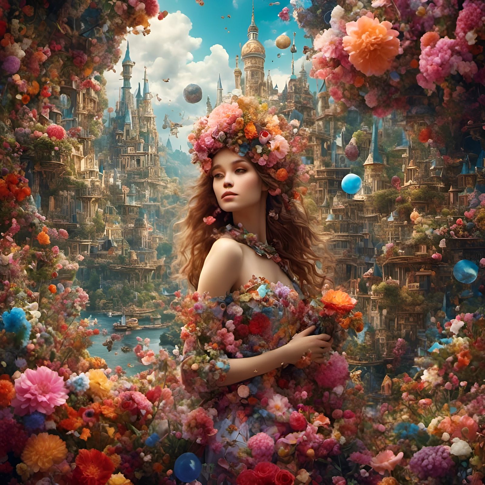 Hyperreal Portrait of a Hidden Girl