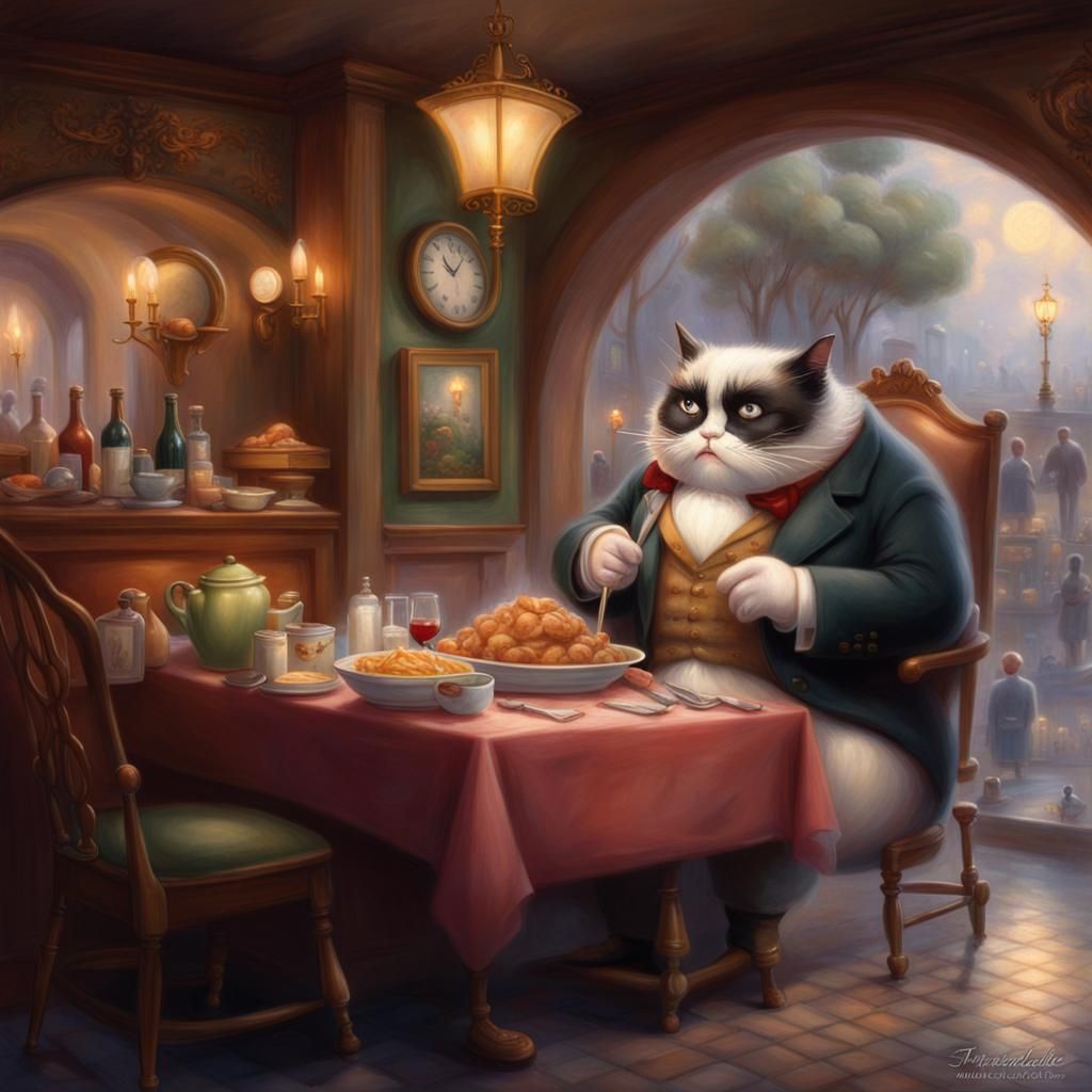 Ethereal Fantasy: Mr. Grumpington's Culinary Revelation