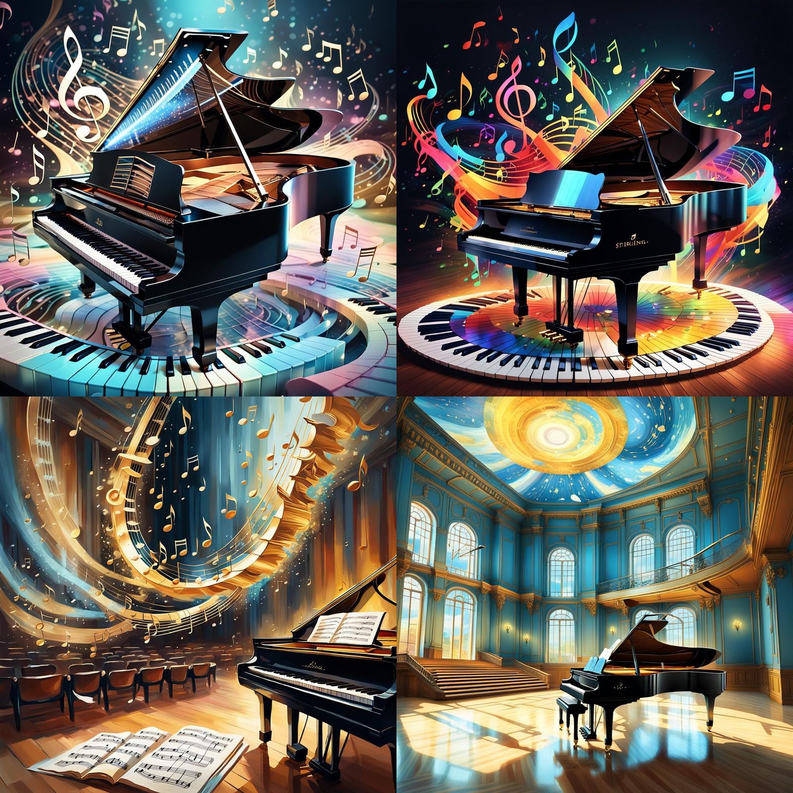 Elegant Pianist Logo with Harmonious Sounds