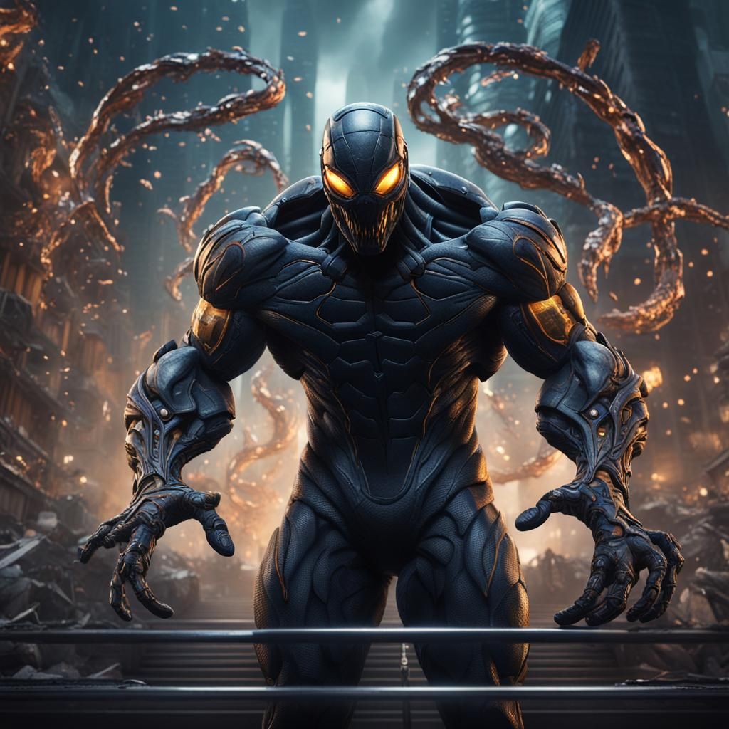 Hypnotic Muscular Man in Venom Suit, Mind Control