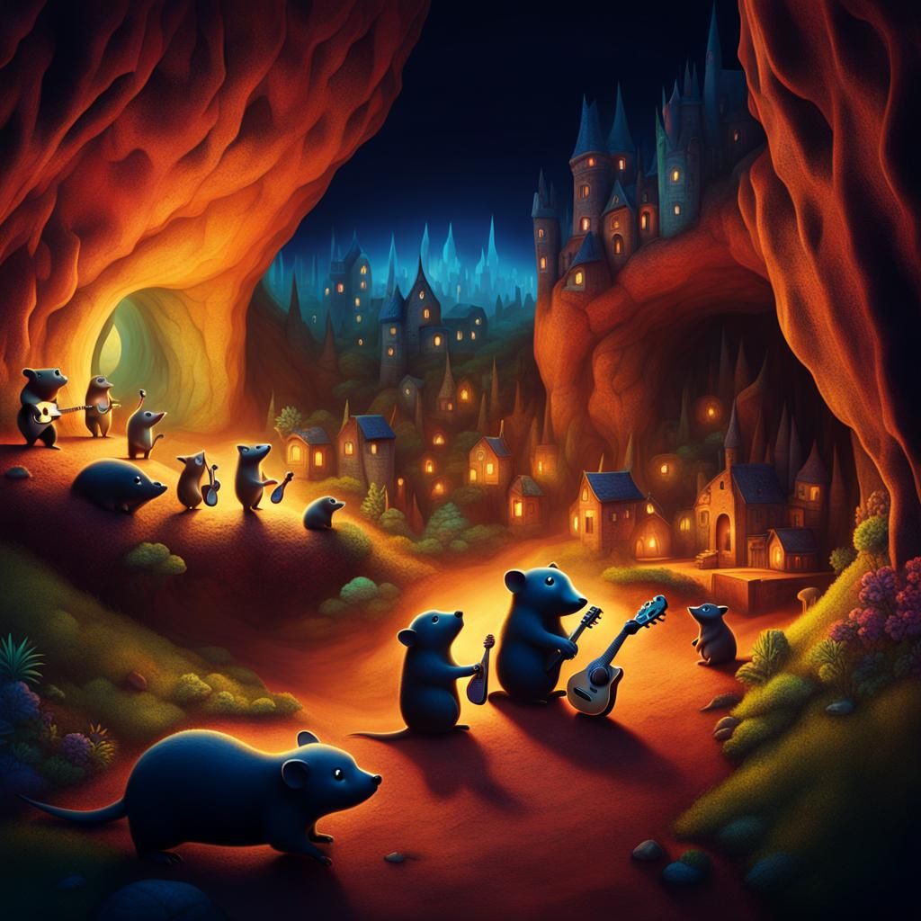 Moles' Underground Music Group in Surreal City