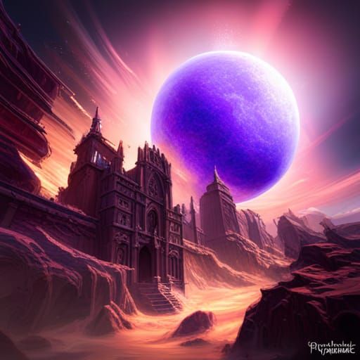 High Gothic Purple Orb of Black Flames