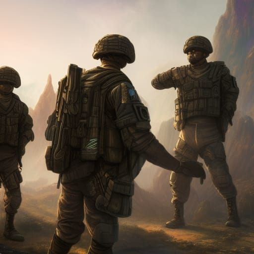 Agent on Secret Mission in Detailed Matte Painting