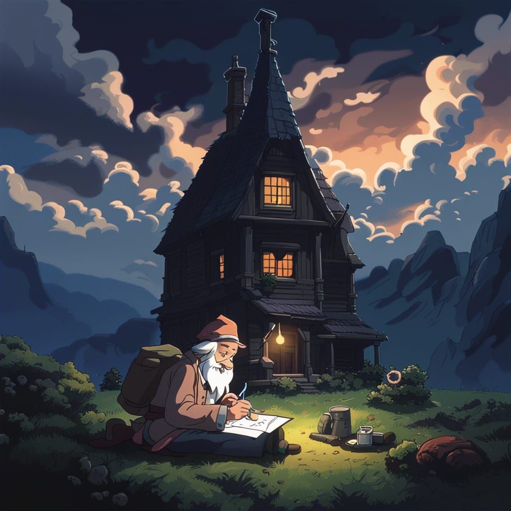 Columbo Gnome Cowboy Writes Letter: Anime Key Visual