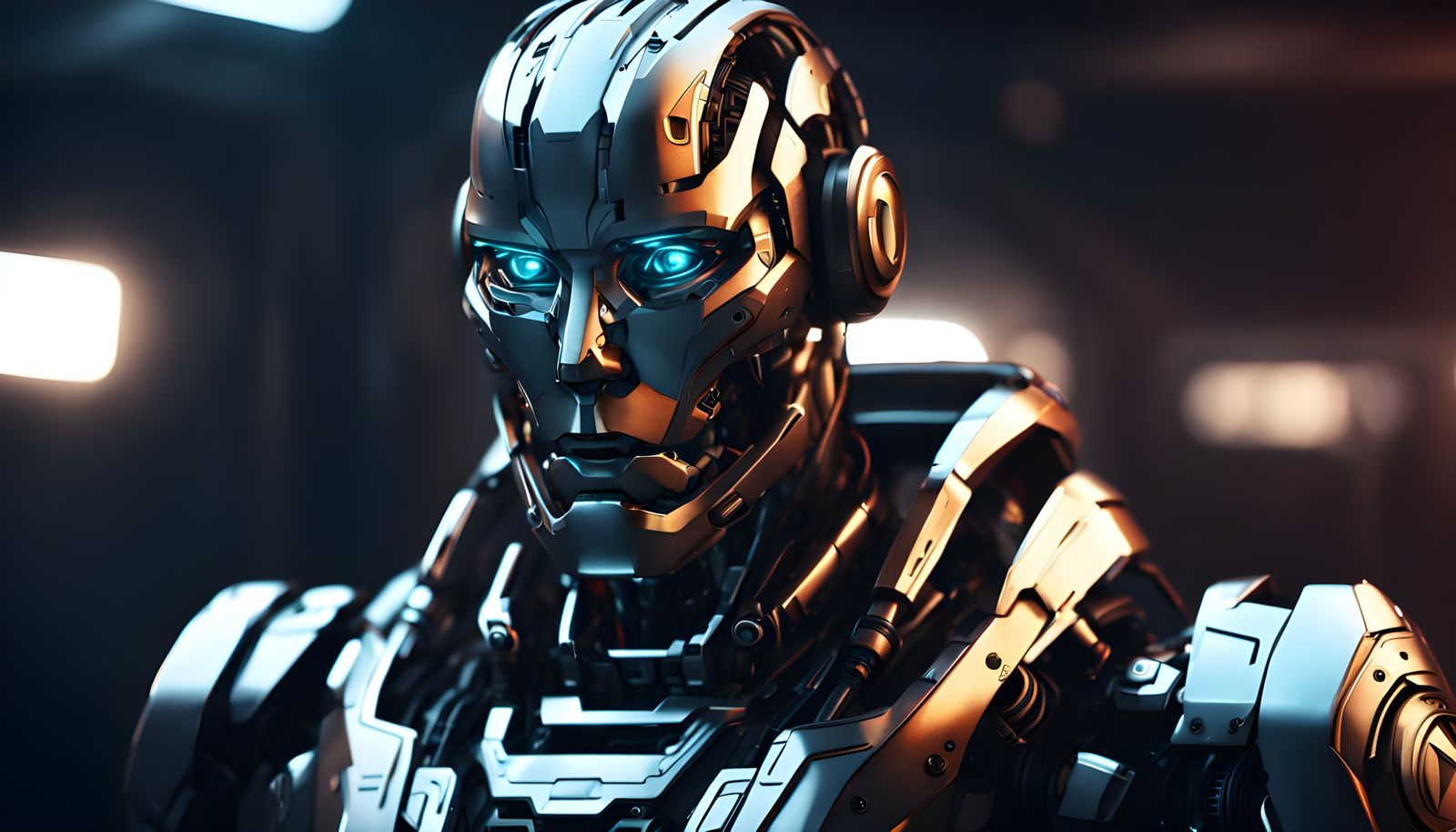 Futuristic Humanoid Robot Concept Art