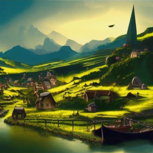Dark Fantasy Villages, Hyperdetailed Concept Art