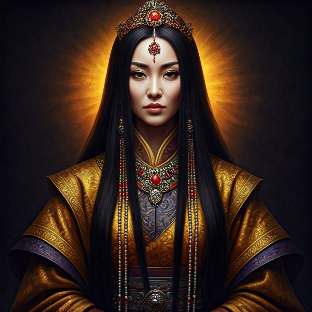 Mongol Goddess of the Steppes in Mystical Realism