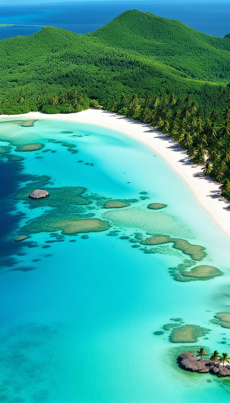 Tropical Island Paradise: Beaches, Reefs, and Rainforest