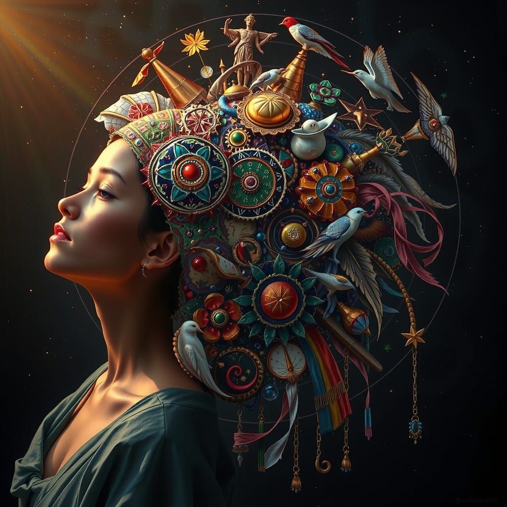 Masterpiece Painting of Beauty and Truth