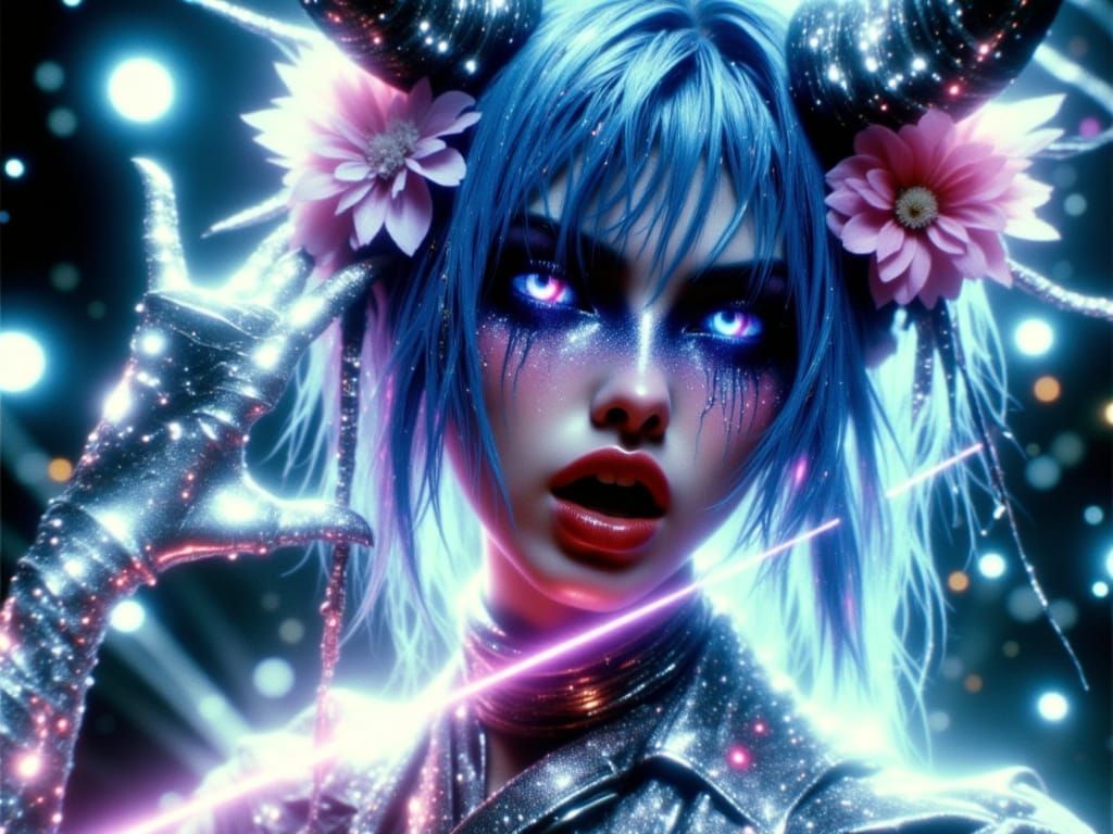 Cyber Geisha in Futuristic Japanese Style