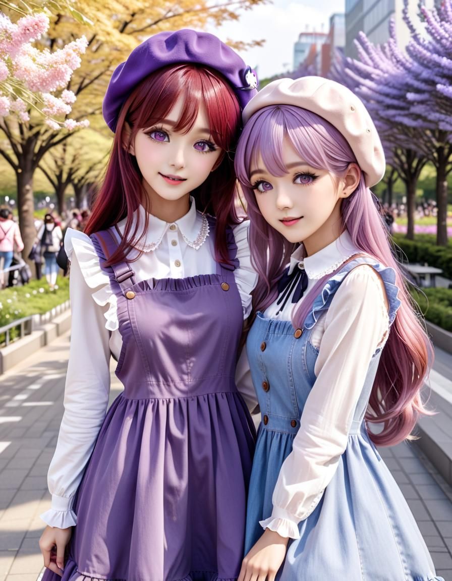 Anime Girls Posing in Seoul's Namsan Park