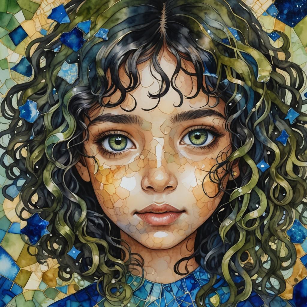 Texture of a beautiful face.