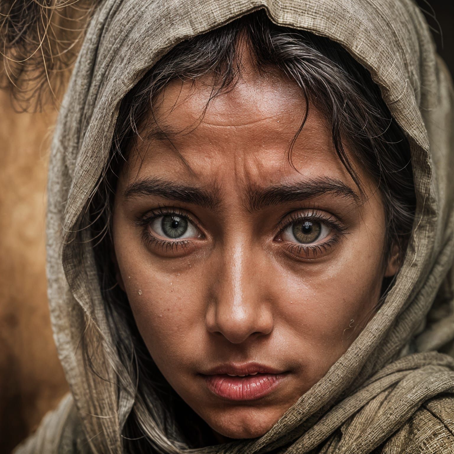 Sad Arab Girl Crying