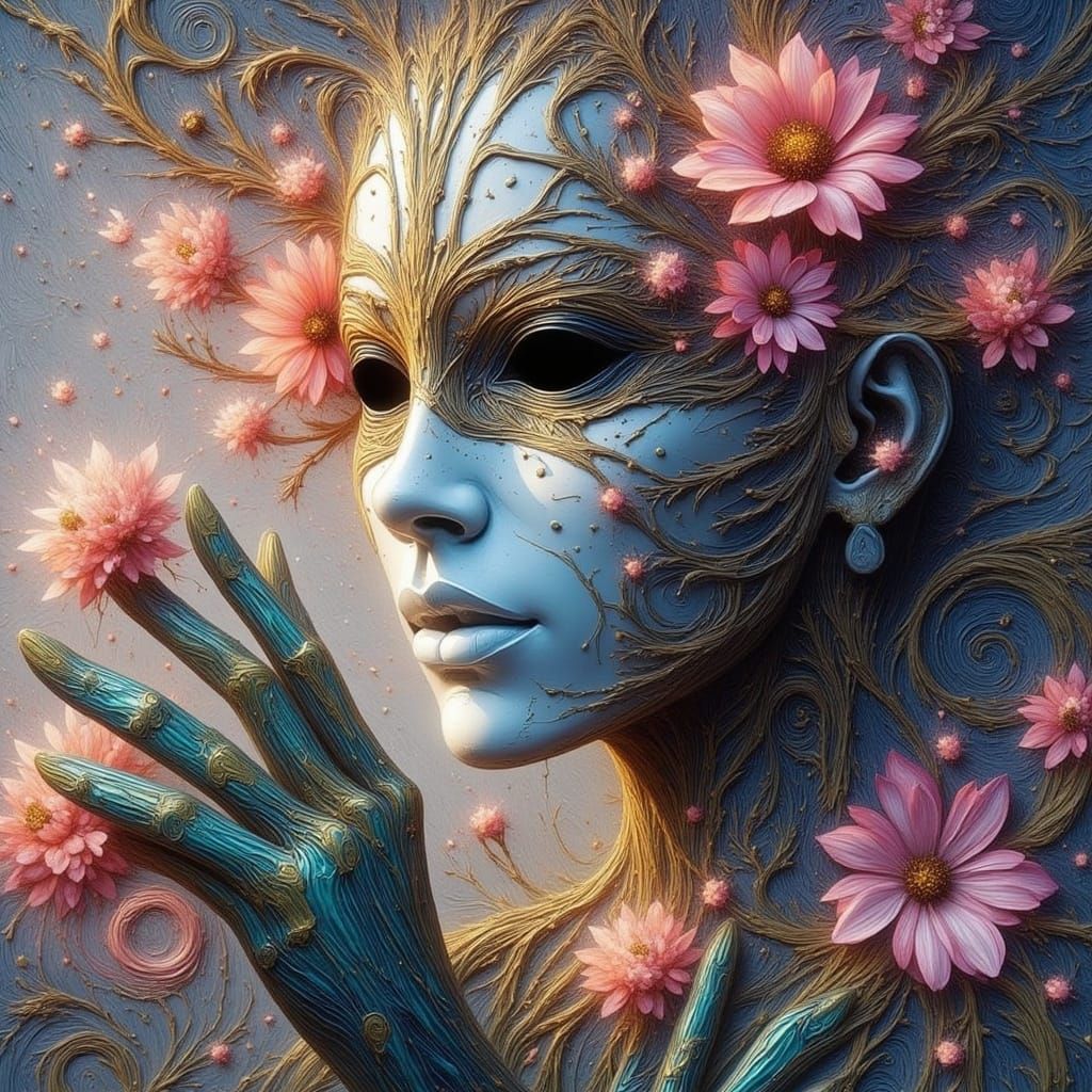 Cyborgs Amidst a Tapestry of Beauty and Serenity