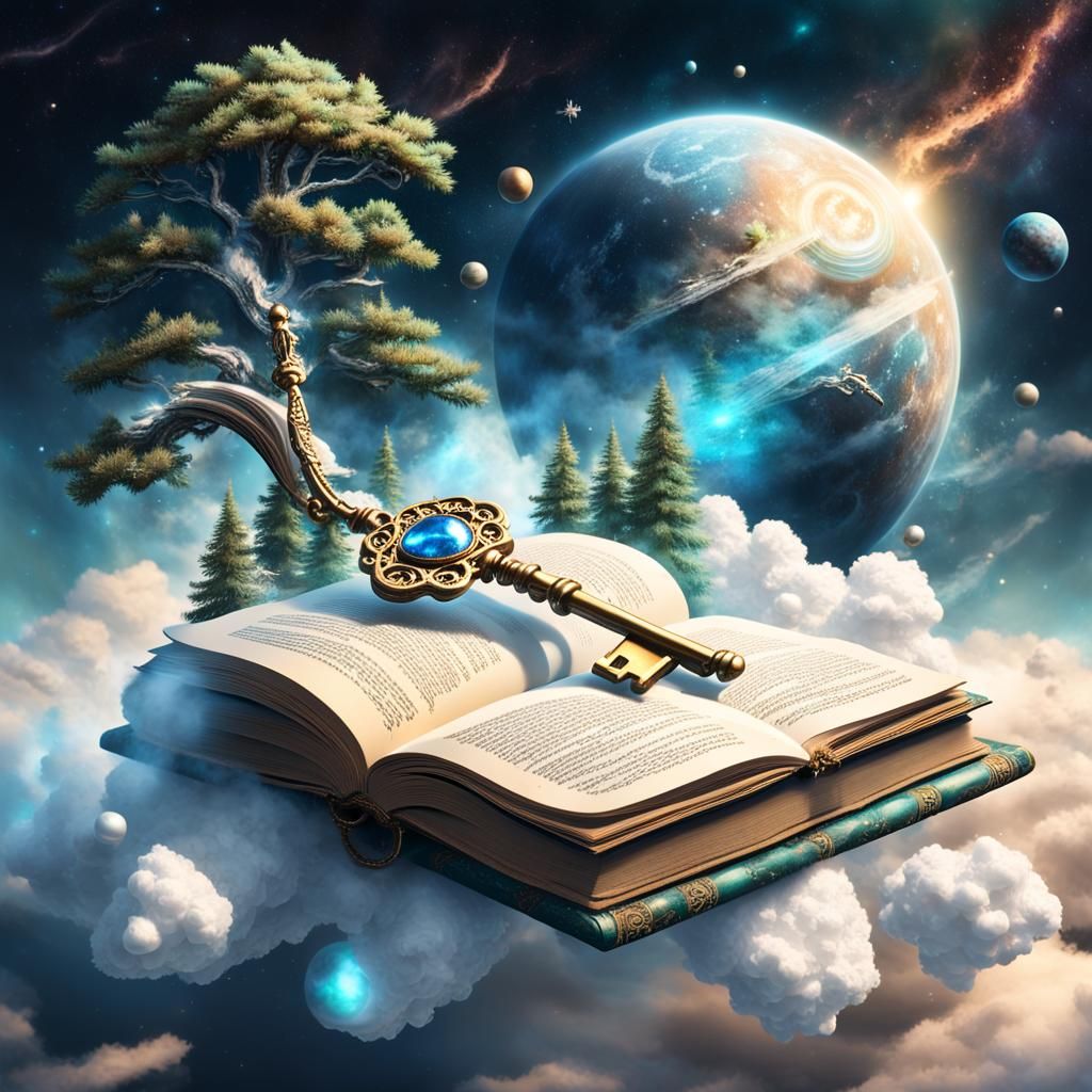 Ornate Key on Cosmic Book