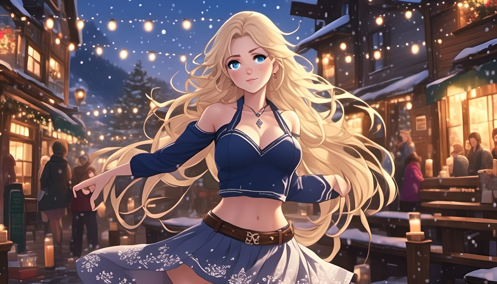 Nordic Princess with Blue Eyes, Dynamic Lighting