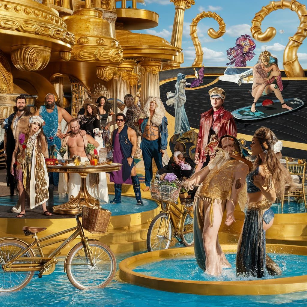 Golden Estate Party with Mythological Figures