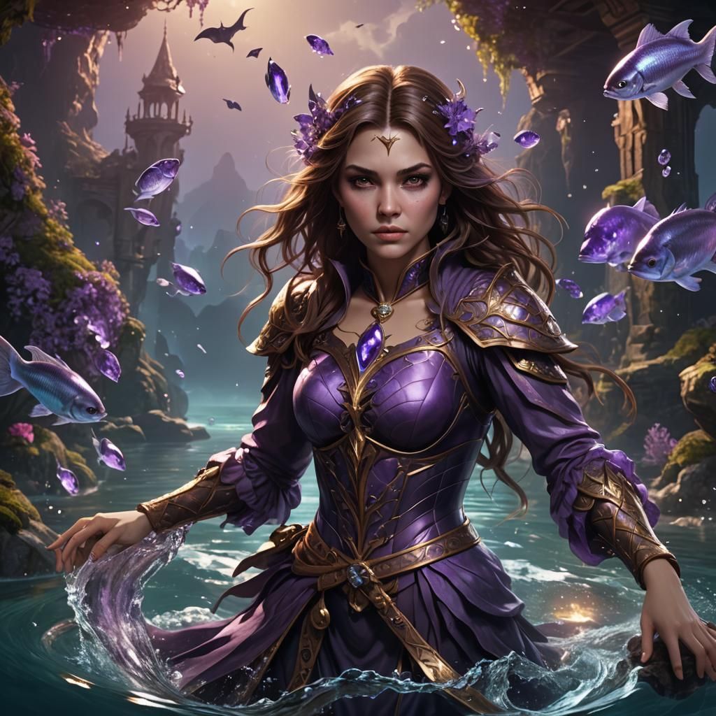 Surreal Water Vampire Goddess Inspired by Pisces Spirit