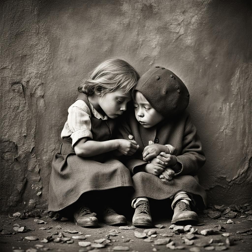 Friendship Inspired by Kollwitz and Laboile