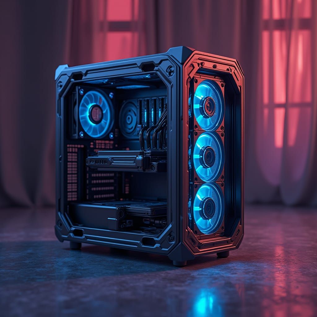 Futuristic Fanless PC Case Concept Art