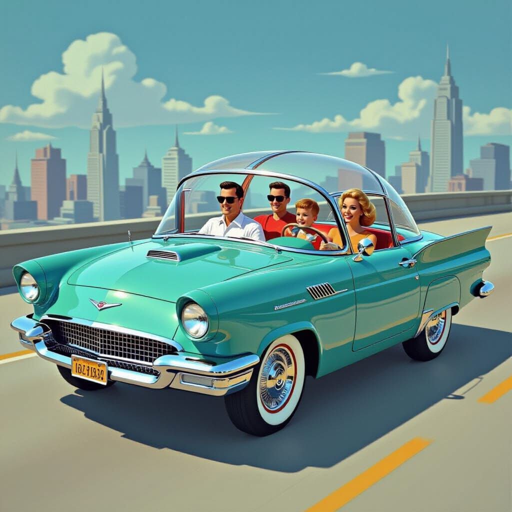 Jetsons Flying Saucer Car Interior View