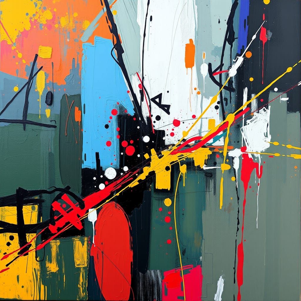 Vibrant Abstract Expressionist Paintings in Unique Styles
