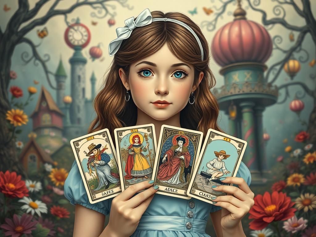 Alice in Wonderland Tarot Card Portrait