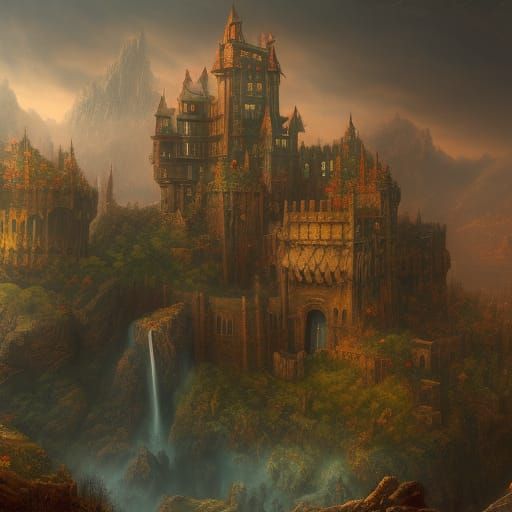 Fantastical Castle Concept Art in Deep Color