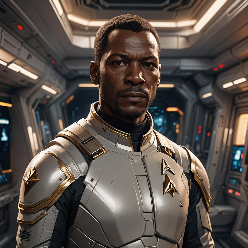 Starfleet Officer Portrait in Anime 3D Style