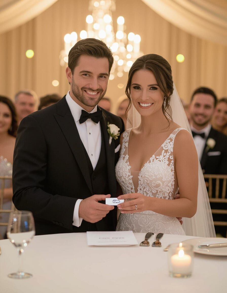 Joyful Newlyweds Receive a USB in Cinematic Style