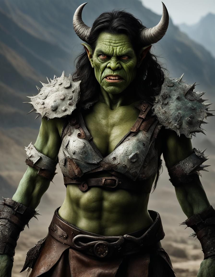 Female Orc Portrait in Professional Photography Style