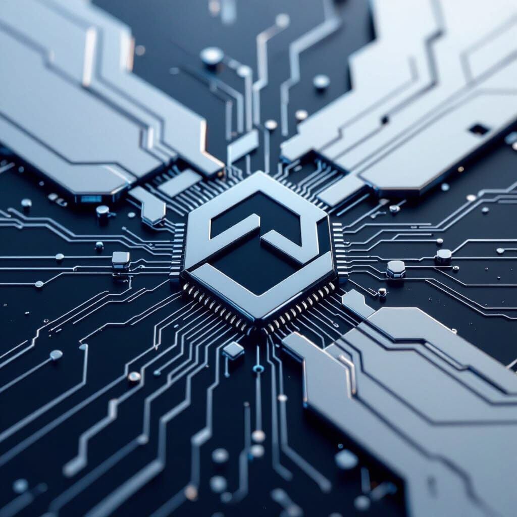 Geometric Tech Logo for Electronics Engineer